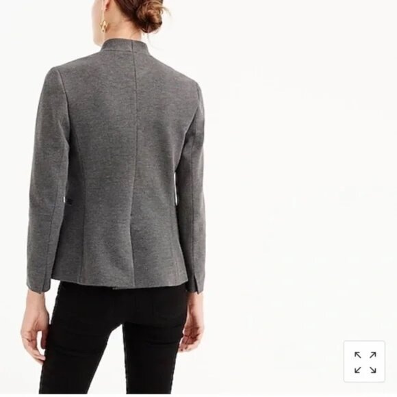 J Crew Petite going-out blazer in stretch twill Grey , Size 0P - Picture 2 of 4